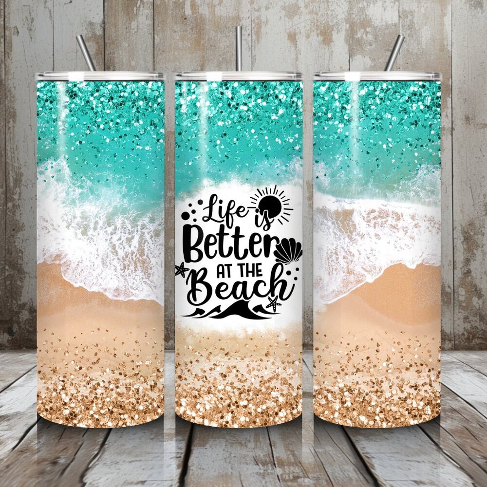 Life is Better at the Beach Tumbler 20 oz - Picture 1 of 1